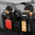 Back Seat Car Organizer,4 in 1 Multifunctional Car Back Seat Storage Box with Drink Cup Holder Tissue Box, for Hold Phone,Snacks, Drinks, Handbag-Black - Image 7