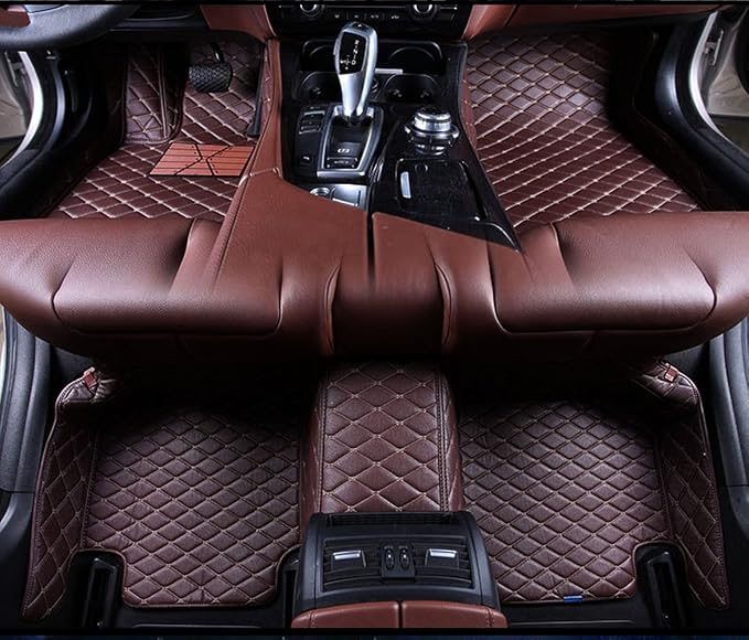 Custom Floor Mats fits for Infiniti Q70 Large Coverage Full Set Floor Liner for 2013-2019 Infiniti Q70 Accessories Coffee - Image 2