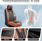 Fit Altima Car Seat Covers for Nissan Altima 2010-2025 2026- Full Set Premium Leather, Waterproof&Breathable, All-Weather Seat Cushion Protecto & Airbag Compatible, Full Set Brown & Black - Image 7