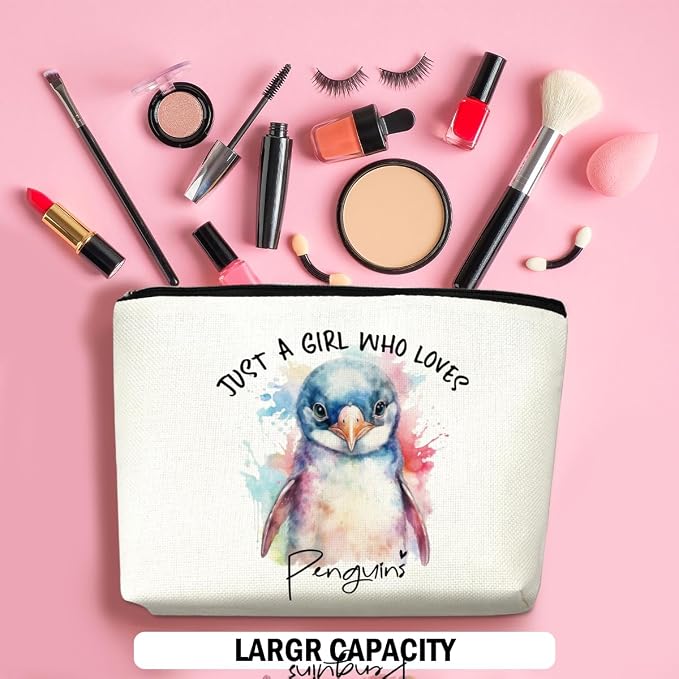 Penguin Gifts Makeup Bag, Penguin Stuff Cosmetic Bag Travel Organizer Bags | Makeup Pouch, Christmas Birthday Animal Lovers Gifts for Women Girls Friends Daughter - Image 4