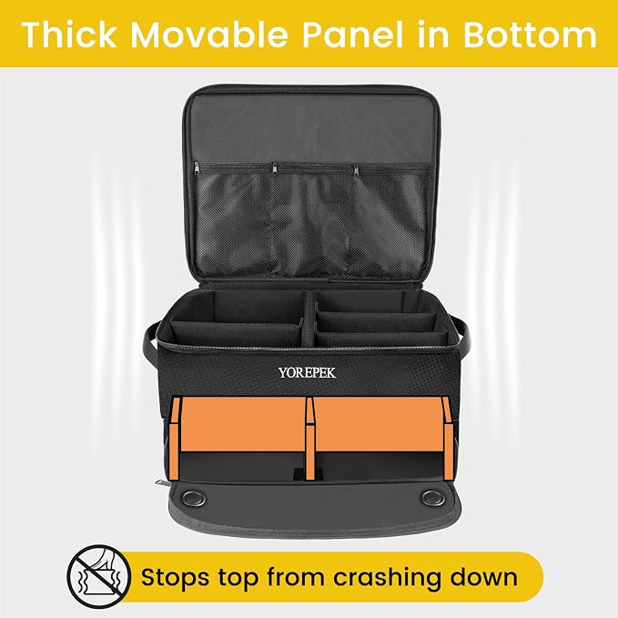 YOREPEK Golf Gifts for Men, 2 Layer Golf Trunk Organizer for 2 Pair Shoes | Waterproof Car Trunk Locker with Separate Ventilated Compartment for Balls, Tees, Clothes, Gloves, Birthday Gifts for Golfers - Image 7