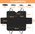 Mancro Dog Car Seat Cover, Waterproof Dog Hammock for Car, Black All | 600D Heavy Duty, Scratch-Resistant Back Seat Pet Cover for Dogs with PVE Nonslip Underside, Fits for Sedan, Trucks and SUVs - Image 9