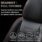 Coverado Car Seat Covers, Front Covers for Cars, Car Seat Cover Front Seats, Car Seat Protector Waterproof, Leather Car Seat Cushion, Universal Interior Covers Seat Protectors for Most Cars - Image 3