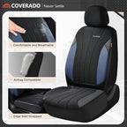 Coverado Car Seat Covers, Auto Car Seat Covers 5 Seats, Mesh Breathable Blue Seat Protectors for Car, Driver Seat Covers Universal Fit for SUV, Truck, Vans, Sedan - Image 5
