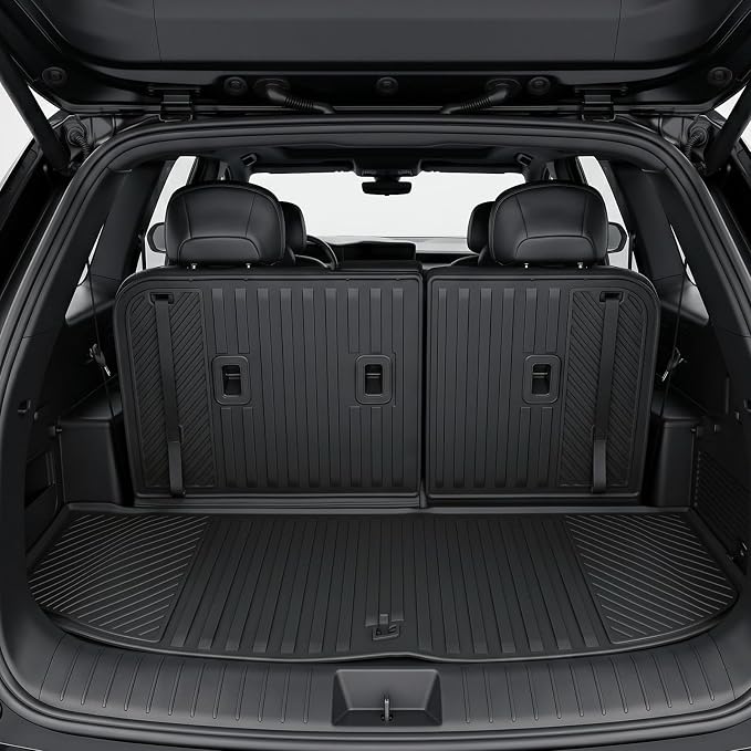AUXKO Floor Mats Cargo+Backrest Mat for Kia Telluride 2027 Gas Not Hybrid | 7&8 Seater,High Wall,All-Weather,All Season,Odorless,Rain&Salt Resistant,TPE Material,Accessories,Pet Friendly - Image 8