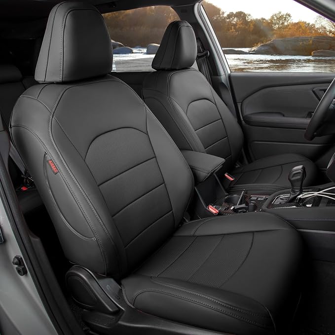 Custom Seat Covers for 2025 Subaru Forester,Rear w/No Armrest,Faux Leather | Full Set Suv Seat Cushion,Easy Installation,Factory Look,Waterproof Car Seat Protector (Black) by Coverdream