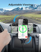 APPS2Car Sturdy CD Slot Phone Mount with Upgraded Wireless Charger | One Hand Operation, Hands-Free Car Phone Holder Compatible with iPhone 17 Pro Max Plus 16 15 14 13 12 11, Samsung S25 S24 S23 - Image 4