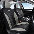 Coverado Car Seat Covers 5 Seats, Seat Covers Full Set, Mesh Breathable Seat Protectors, 5-Piece Spill-Proof White Automotive Seat Covers, Universal Fit for SUV, Sedan, Truck - Image 2