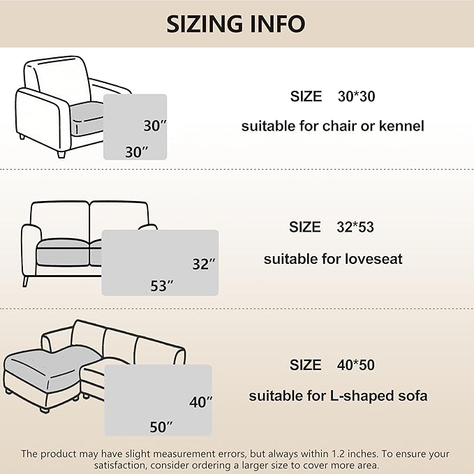 gogobunny 100% Double-Sided Waterproof Dog Bed Cover Pet Blanket Sofa Couch Furniture Protector for Puppy Large Dog Cat, Reversible (30x30 Inch (Pack of 1), Dark Cream/Light Cream) - Image 7