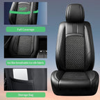 Fit Frontier Car Seat Covers for Nissan Frontier 2009-2025 2026-Upgraded Premium Breathable Cooling Ice Silk Leather Seat Covers,All-Weather Breathable Seat Cushion Protector,Full Set,Black - Image 7