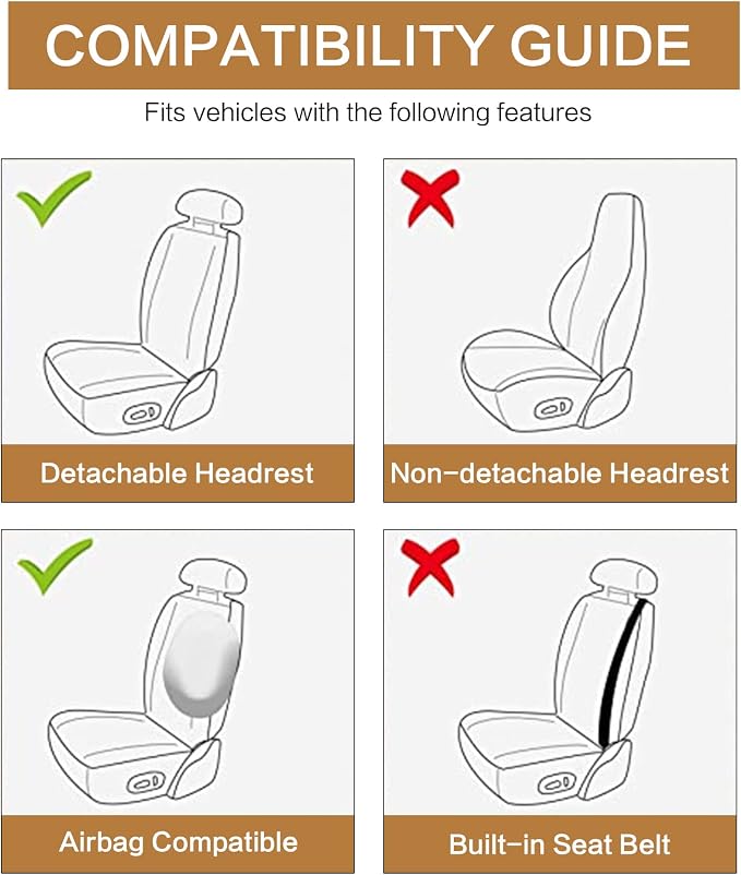 HAIYAOTIMES Baja Saddle Blanket Car Seat Covers Front Set with Seat Belt Pads, Washable Breathable Seat Covers for Cars, Universal Fit Interior Covers for Most Sedan Truck SUV, Airbag Compatible, Blue - Image 7