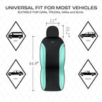 Skechers Work Seat Covers, Leather Car Seat Covers 5-Times Stronger Built-in Webbing, Oxford Fabric Front Seat Cover, Airbag Compatible, Automotive Comfort for Cars, Trucks, SUVs,Mint - Image 5