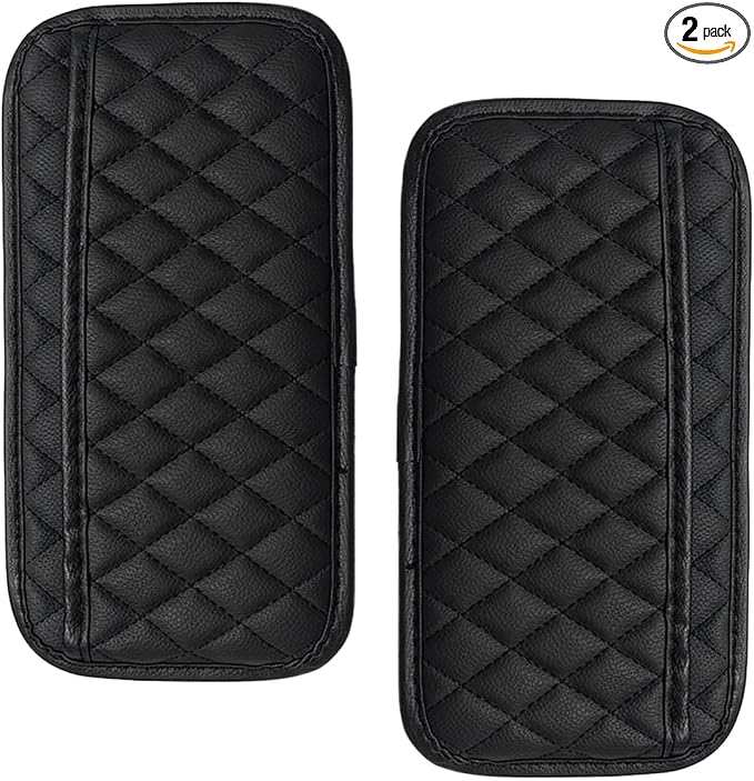 2PCS Car Side Pocket Organizer, Universal Waterproof PU Leather Auto Seat Gap Filler Storage Bag, Self-Adhesive Multifunctional Car Door Sunglasses Holder Pouch for Phone, Card (L) by Unknown