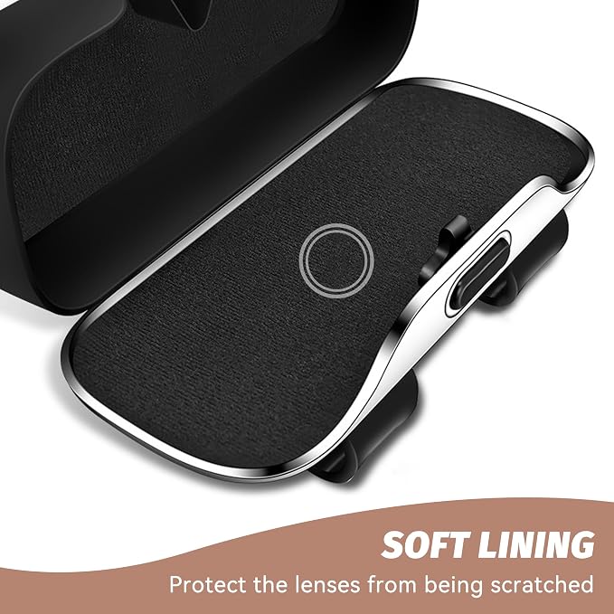 Sunglasses Holder for Car Sun Visor, Protective Automotive Eyeglasses Storage Case Hanger, Car Sunglass Holder Suitable for Truck and Sedan to Place Sunglass (Black) - Image 5