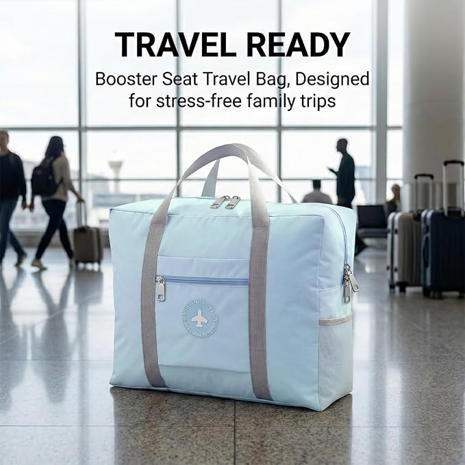 Backless Booster Seat Travel Bag, Blue | For Airport, Booster Seat Cover, Airplane Travel - Image 2