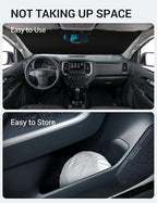 Proadsy Custom Fit Car Windshield Sun Shade for 2021-2026 Chevy Trailblazer | 240T Heat Shield, Drops Temp 54°F, Blocks 99% UV, Prevents Dashboard Cracking, Summer Parking & Beach Trips, Easy Twist-Fold - Image 9