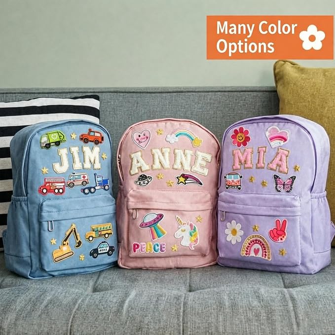 Custom Name Embroidered Backpack Set with Lunch Bag, Personalized Nylon Daypack, Multi-Purpose Casual Backpack for Travel Campus Daily Use - Image 3