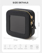 KOTORA Small Makeup Bag for Purse Travel Makeup Bag Clear Cosmetic Bag for Beach, Car Make Up Bag Organizer Storage Traveling Car Accessories Travel Beach Essentials for Women (Mini Black) - Image 2