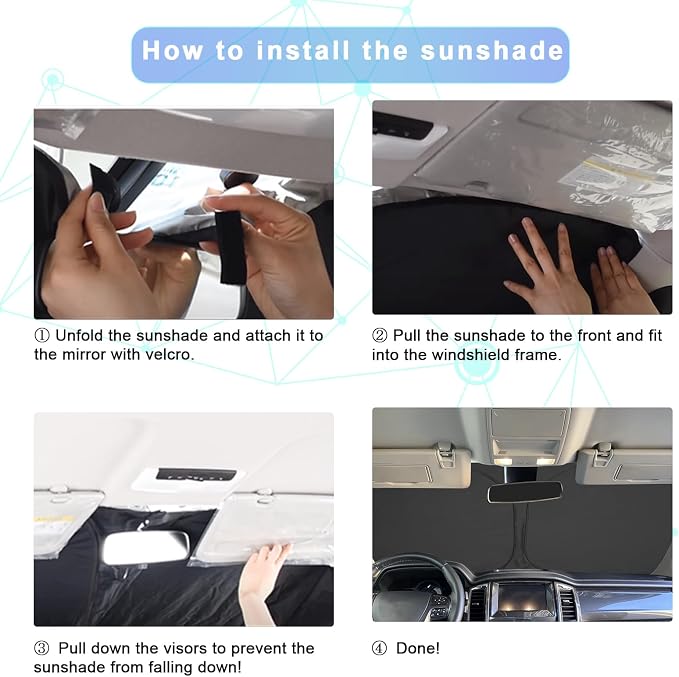 SXCY for 2022-2024 2025 2026 Toyota GR86 Windshield Sunshade for 2023-2025 2026 Toyota GR86 Premium Accessories 2013-2026 Subaru BRZ Sun Shade Foldable Sun Shield 2024 2025 2026 GR86 Sun Protector - Image 6