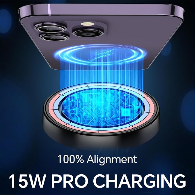 Coolpow for MagSafe Car Mount Charger【Ultra Magnet】 Magnetic Phone Holders for Your Car Charger【Windshield+Vent+Dash】 Magnetic Wireless Car Phone Holder Charger Car Mount for iPhone 17 (Carbon Fiber) - Image 3