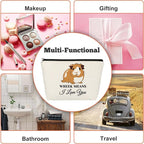 Guinea Pig Gifts Makeup Bag Guinea Pig Lover Gifts Animal Lover Gift Cosmetic Bag Guineas Pigs Themed Gift Christmas Birthday For Her Him Animal Lovers Friends Travel Bag - Image 7