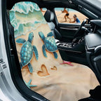Beach Sea Turtle Car Seat Cover Towel with Storage Bag Animal Sea Turtle Auto Interior Seat Protector for Front Seat Only Sweat Car Seat Towel Cover for After Gym Running Swimming Hiking - Image 2