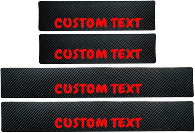 Custom Text Car Accessories Carbon Fiber Door Sill Scuff Plate Auto Door Entry Guard Scratch Shield for Dodge Ram 2500 2012-2026 Accessories (Custom Text, 2500) - Image 3