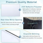 PIMCAR Windshield Sunshade for Ford F-150 2015-2020 | Premium 310T Reflective Polyester UV & Heat Blocker | Reduces Interior Temperature, Foldable with Storage Pouch - Image 6