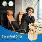Lumbar Support Pillow for Office Chair Car, Gaming Chair Lower Back Pain Relief Memory Foam Cushion with Greeting Card,3D Mesh Cover Ergonomic Back Rest, Birthday Gift for Dad,Stocking Stuffers - Image 6