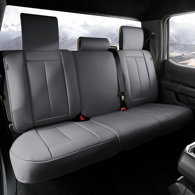 Coverland Custom SUV Car Seat Covers for 1998-2008 Subaru Forester | Premium Waterproof Faux Leather Non-Slip Memory Foam Airbag Compatible Custom Fit Interior Protector [Rear Seat-Dark Gray] by Coverland