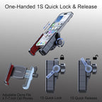 Cell Phone Mount Holder for Boat/Truck/Wall/Desk/Car/Van Dashboard, 360°Rotation & Secure Lock Clamp Stand with Drill-Base Mount Compatible with 4"-7.2" iPhone/Huawei/HTC/LG/Nexus/Samsung - Image 5