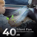 Car Seat Fan for Backseat for Kids, Mini Portable Battery Operated Back Seat Baby Quiet Headrest Neck Cooling AC Fan with 3 Adjustable Wind Speeds for All Cars Vehicle RV Truck(BEIGE) - Image 7