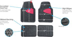 FH Group Premium Liners Tall Channel Trimmable All Weather Rubber Full Set Car Floor Mats (Pink) w. Trimmable All-Season Cargo Liner (Black) - Universal Fit for Cars Trucks and SUVs - Image 7