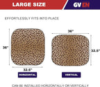 GVEN Windshield Sun Shade Car Sunshade Truck Accessories Large-Size Front Window Shades Windshield Cover Visor for Full-Size MPVs, Vans, Trucks, SUVs, Tesla (Leopard, L) - Image 2