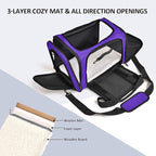 Henkelion Large Cat Carriers Dog Carrier Pet Carrier for Large Cats Dogs Puppies up to 25Lbs, Big Dog Carrier Soft Sided, Collapsible Travel Puppy Carrier - Large - Purple - Image 2