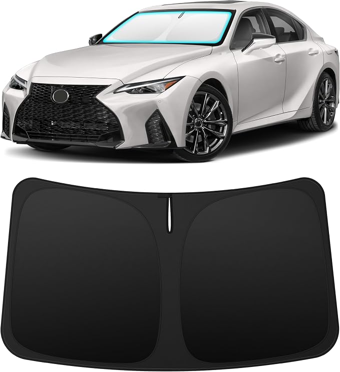 INSAUTO Custom Fit Windshield Sun Shade for Lexus is 2014-2025 | Foldable Front Window Sunshade Car Accessories, UV & Heat Reflector, Keeps Interior Cool, Includes Storage Bag by INSAUTO