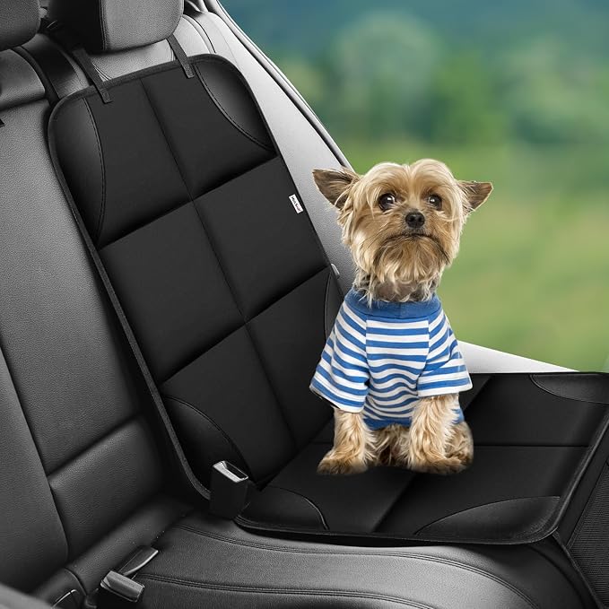 Meolsaek Car Seat Protector for Child Car Seat，Non-Slip Backing No Imprints | Durable Car Seat Mat 600D Fabric, Waterproof Car Seat Cover with Thick Pad - Image 6