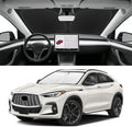 Custom Fit Windshield Sun Shade for Infiniti QX55 2022-2025 | Blocks UV Rays and Sun Heat, Helps Reduce Interior Temperature, Protects Dashboard from Fading, Folds Easily for Storage by SLOGENTO