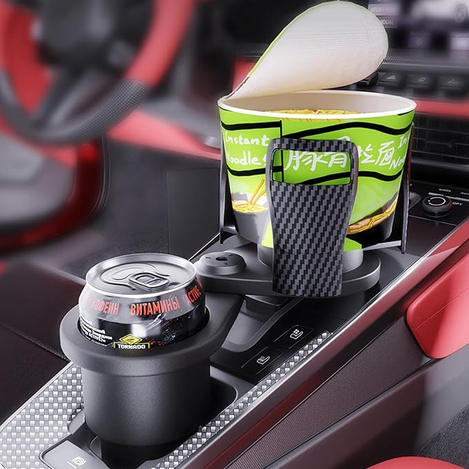 Adjustable Expandable Cup Holder for car Most Cars Trucks SUVs.-Car Cup Holder Expander fit cola Coffee Cups,2 in 1 cupholder Expander Compatible with Big Paper Bucket. (BJ-2380) - Image 2