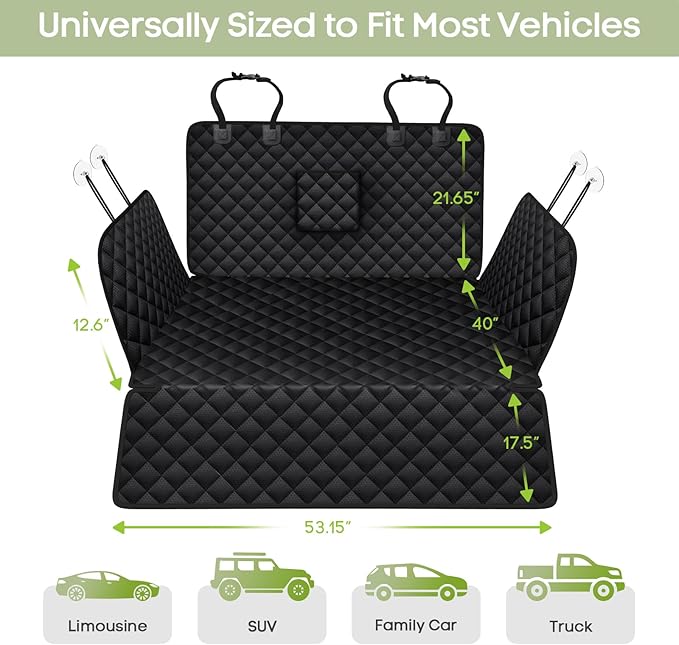 SUV Cargo Liner for Dogs, Waterproof Pet Trunk Cover for SUVs | with Bumper Flap Protector, Scratchproof Non-Slip 600D Oxford Fabric, Machine Washable - Image 3