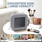 Small Clear Makeup Bag Travel Cosmetic Case, Portable Make Up Organizer Traveling Compact Car Bag for Essentials Transparent Toiletry Bag with Zipper - Image 3