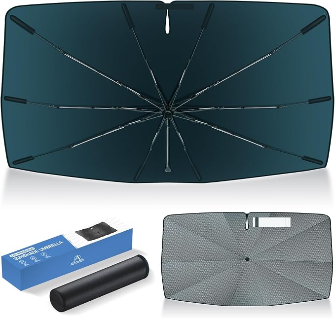 Autorder Windshield Sun Shade Umbrella for 2016-2020 Kia Sorento Accessories,Upgraded Ice Crystal Material,Easy Setup Umbrella Sunshade for Car Windshield,100% Sun Blocking by Autorder