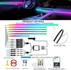 Interior Car LED Strip Lights,Acrylic LED Lights for Car with Dynamic Dreamcolor Chasing,175 inches 10 in 1 RGB Neon Strip Fiber Optic Ambient Lighting Kits with Remote APP,for Inside car Decorations - Image 8