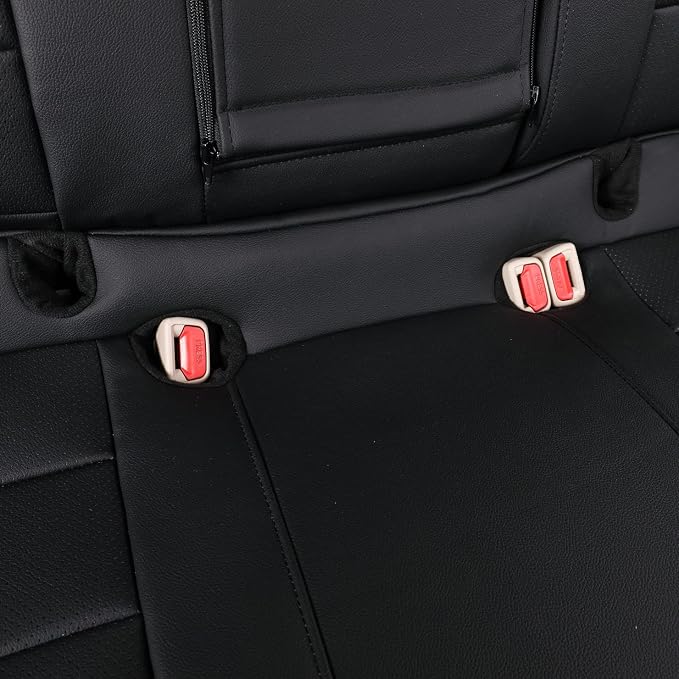 EKR Car Seat Covers for Toyota Camry 2025 2026 (Hybrid),Full Set | Custom Fit for Toyota Camry SE/LE 2025 2026 & Nightshade 2026,Easy-Wipe Protection-Faux Leather(Black/Gray) - Image 4