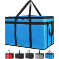 Bodaon 3-Pack Insulated Food Delivery Bag for Hot and Cold Meal, XXXL, Grocery Tote Insulation Bag for Catering, Large Pizza Warmer, Blue by Bodaon