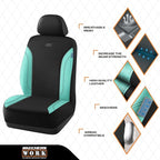 Skechers Work Seat Covers, Leather Car Seat Covers 5-Times Stronger Built-in Webbing, Oxford Fabric Front Seat Cover, Airbag Compatible, Automotive Comfort for Cars, Trucks, SUVs,Mint - Image 3