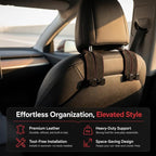 Universal Car Headrest Hooks Heavy Duty Suede Seat Organizer(Black) | Keep your car organized with these heavy-duty suede hooks—the perfect spot for your purse, bags, and daily essentials - Image 3