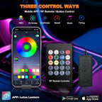 Jushope Car LED Lights, Interior Car Lights with Wireless APP/RF Remote/Button Control, Car Ambient Lighting Kit with 315" Integrated Molding Fiber Optic RGB Sync to Music (6 in 1-USB) - Image 3