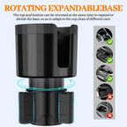 Cup Holder Expander for Car, Adjustable Adapter with Non-Slip Base for Water Bottles, Travel Mugs, Fits 65-100mm Console Hole - Image 3