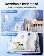 SWEETFULL Portable Stroller Fan with LED Display, 4 Speed Rechargeable Mini Clip On Fan, 360° Rotate Flexible Tripod Better Cooling Small Baby Fan for Car Seat Crib Travel Bike Treadmill (White) - Image 6